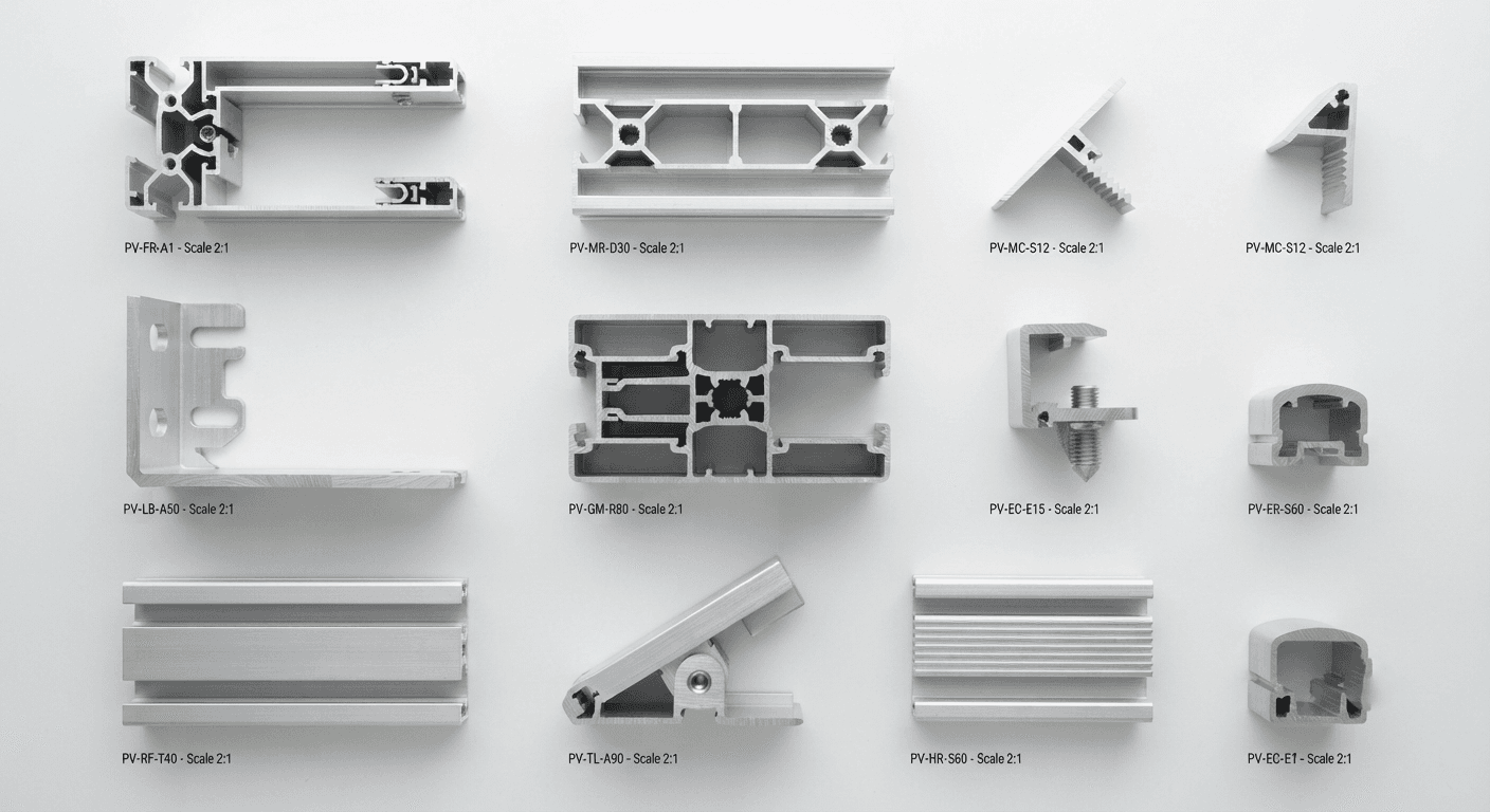 Custom Solar Extrusion Profiles